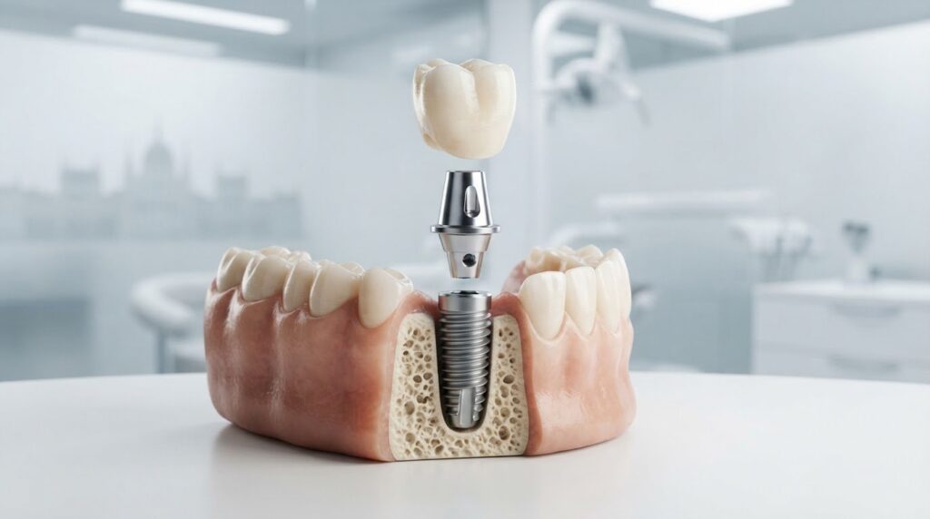 Implantátumon rögzített korona: hogyan készül és hogyan rögzül?